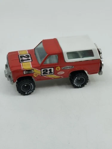 Hot Wheels Real Riders Ford Bronco 1985 Red #21 Grey Hubs Goodyear Tires Vintage