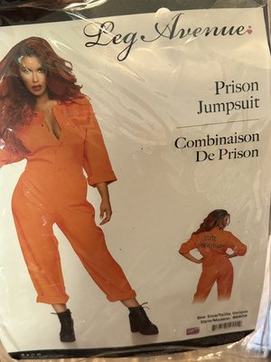 Halloween Outfits Orange Jail Jumpsuit Womens Fun Shack Womens