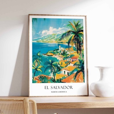 3_El Salvador Poster, Mittelamerika Poster, Maya Ruinen Poster, Salvadorian Cu