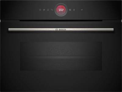 Bosch Einbau-Kompaktbackofen Mikrowelle Schwarz 45l 16 Heizarten CMG7241B1