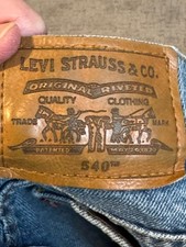 Levis 540 Orange Tab Jeans Mens Sz 36x34 Relaxed Fit 90s Blue Denim Vintage G1