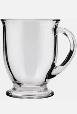 Anchor Hocking Cafe Glass Coffee Mug, 16 Oz Clear Glass Mug