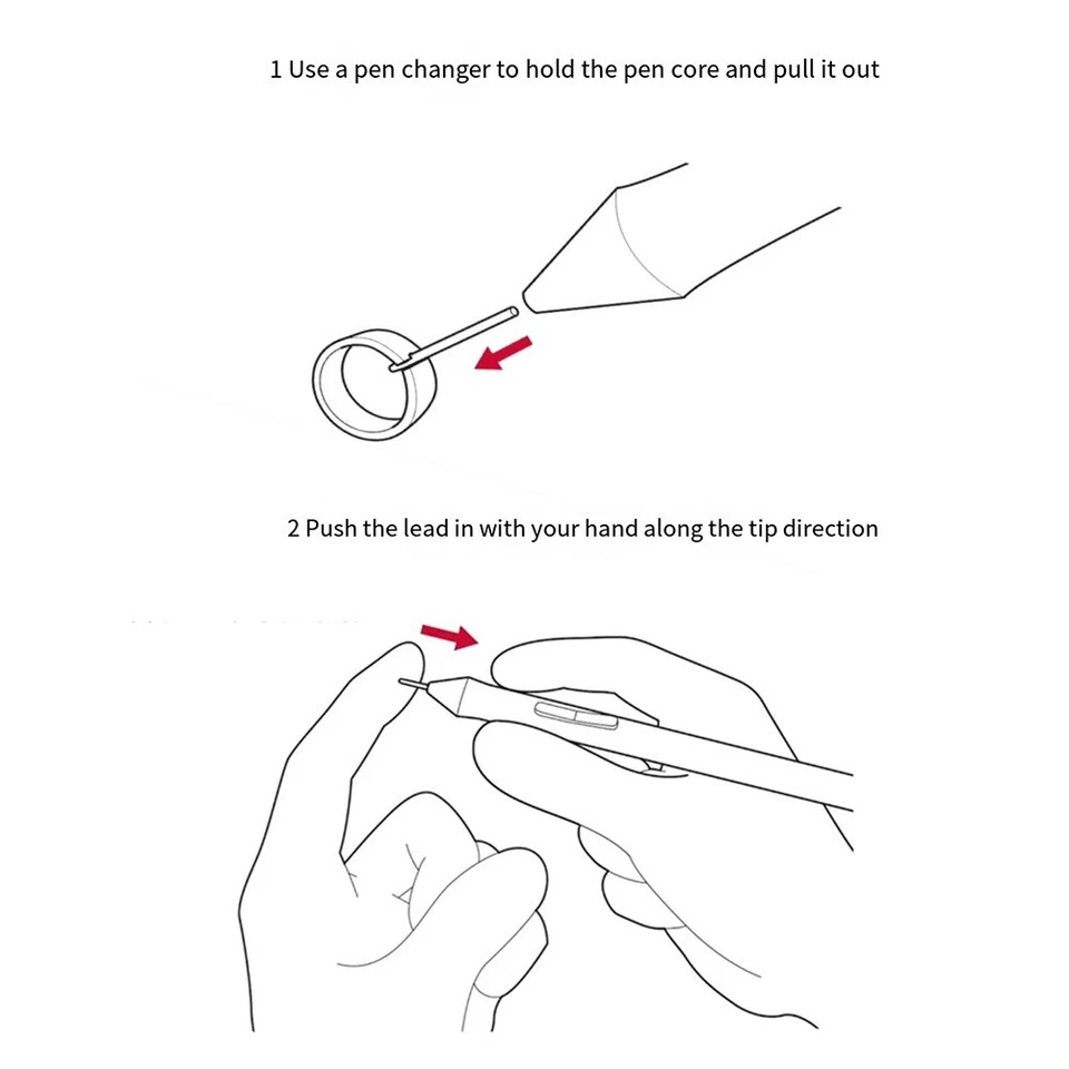 Replacement Felt Tips for Wacom Pro Pen 2 Compatible Colors Black Grey - Image 2 of 4