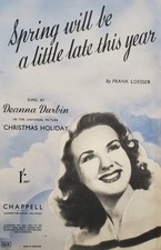 DEANNA DURBIN - CHRISTMAS HOLIDAY - VINTAGE ORIGINAL 1944