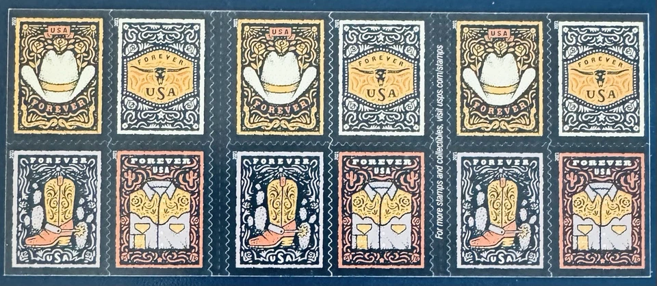 SoCo Stamps US Scott #5618b - Western Wear Booklet of 20 -2021 MNH - Image 2 of 2