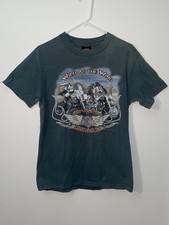 VTG Y2K Harley Davidson x Looney Tunes Green Graphic Wild As The Wind T-Shirt, M