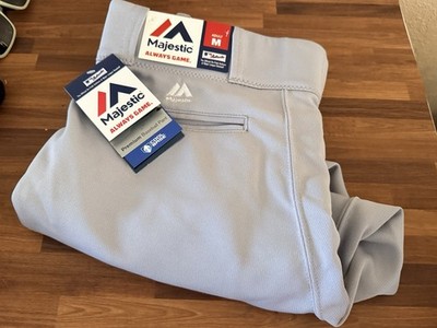 NWT Majestic Grey Belt Loop Baseball Pant Adult Medium Knicker Style