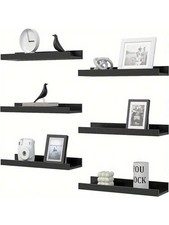 NEW 6Pcs Black And White Suspended Storage Rack, Modern And Fashionable Style