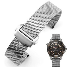 20mm Titanium Steel Chain Strap for Omega Seamaster Diver 300 Watch Band