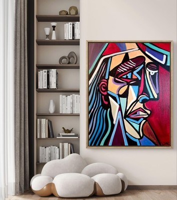 Corbellic Red Professor Profile Giclee Painting Canvas Print Art Home Decor Wall