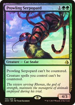 MTG FOIL Prowling Serpopard  - Amonkhet #180