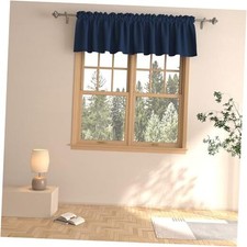 Valance 14 inches Long Blackout Kitchen 72"W x 14"L Pack of 1 Navy Blue
