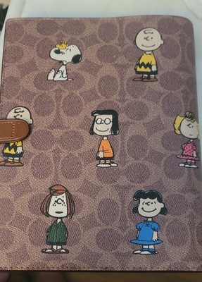 Coach X Peanuts Notebook In Signature Canvas with snoopy | eBay