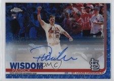 2019 Topps Chrome Rookie Blue Wave Refractor 60/150 Patrick Wisdom Auto 13lw
