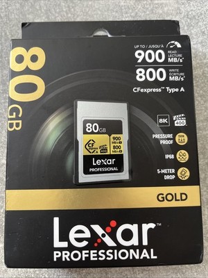 Lexar Professional Gold Series CFexpress Type A Memory Card 80 GB 900 MB/s NEU