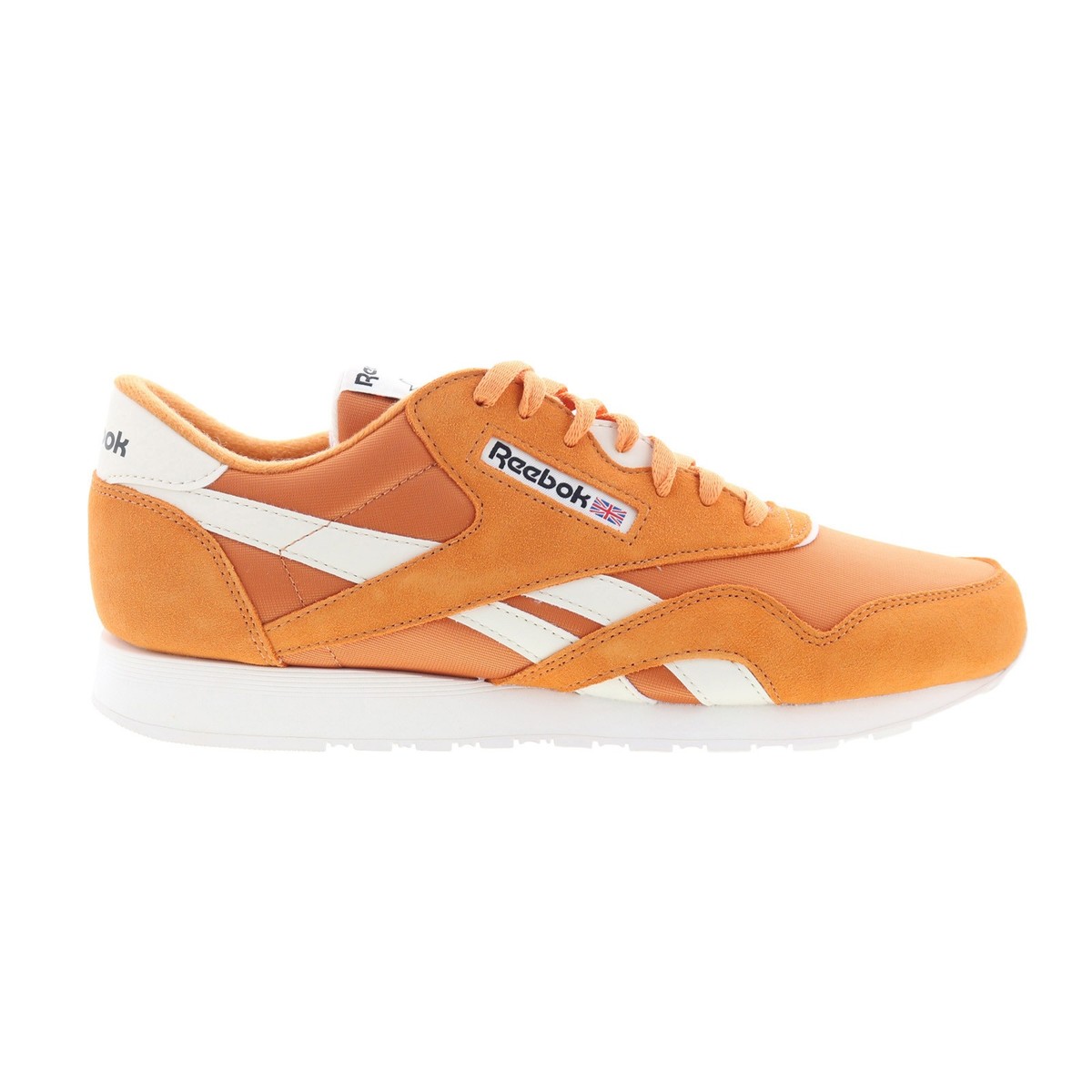 Reebok Classic Nylon Mens Orange Suede Lace Up Lifestyle Sneakers Shoes