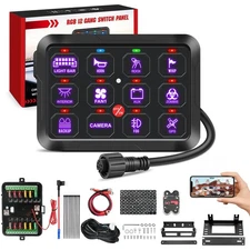 Nilight 12 Gang Switch Panel 12V 24V Universal Circuit Control Relay System