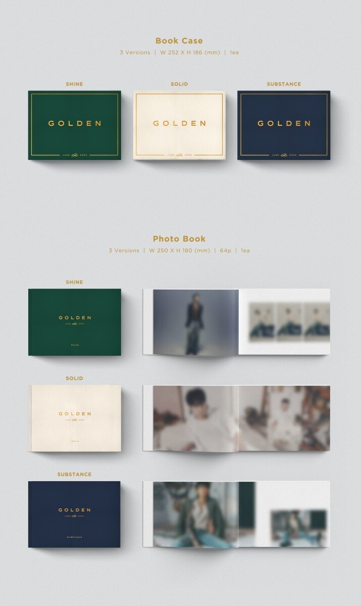 JUNGKOOK [GOLDEN] Album 3 version Set + Store Gift Photos | eBay