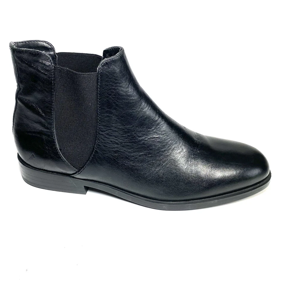 Zara Basic Women’s Chelsea Ankle Boots Black Leather Size 37 - Image 4 of 4