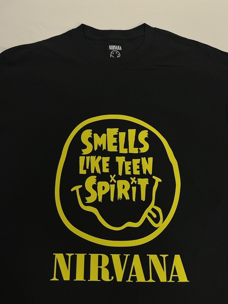 NIRVANA T-SHIRT Smells Like Teen Spirit Smile Face (Size XXL