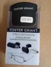 2.00 Foster Grand Folding Reading Glasses With Telescopic Frame Micro vision