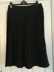 black linen midi skirt