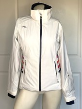 New Kjus Formula White Stripe Detail Ski Snowboard Jacket Size: Eur 36 /us S