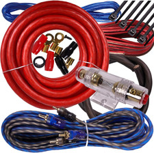 Juego de Cables de Amplificador Ideales 2500W,Pk2 4Ga Para El Automֳvil Carro,..