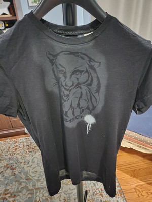Men Energie Size Medium Slim Black T Shirt  Lion Print Unique Made Portugal 
