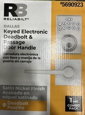 RELIABILT Bragg Satin Nickel Electronic Deadbolt with Keypad passage door Hand