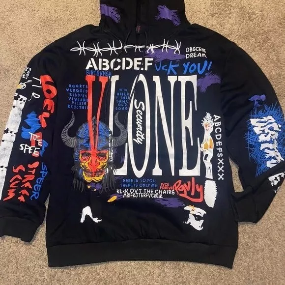 Vlone Men's Hoodie - Black - XL