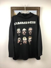 Vintage Rammstein Band Rare Hoodie Sweatshirt Over Pring Big Logo Size L