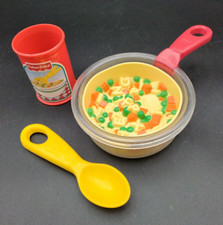 Vintage Fisher Price Fun with Food Stir It Up Spinning Vegetable Soup Set ABC