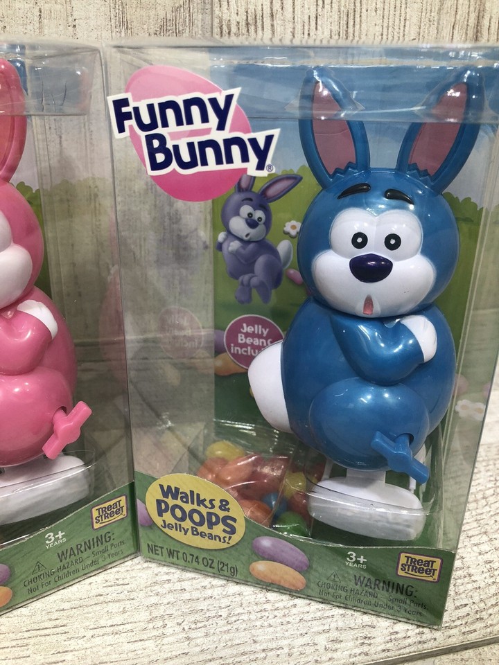 Easter Funny Bunny Walks and Poops Jelly Beans Candy Dispenser Funny