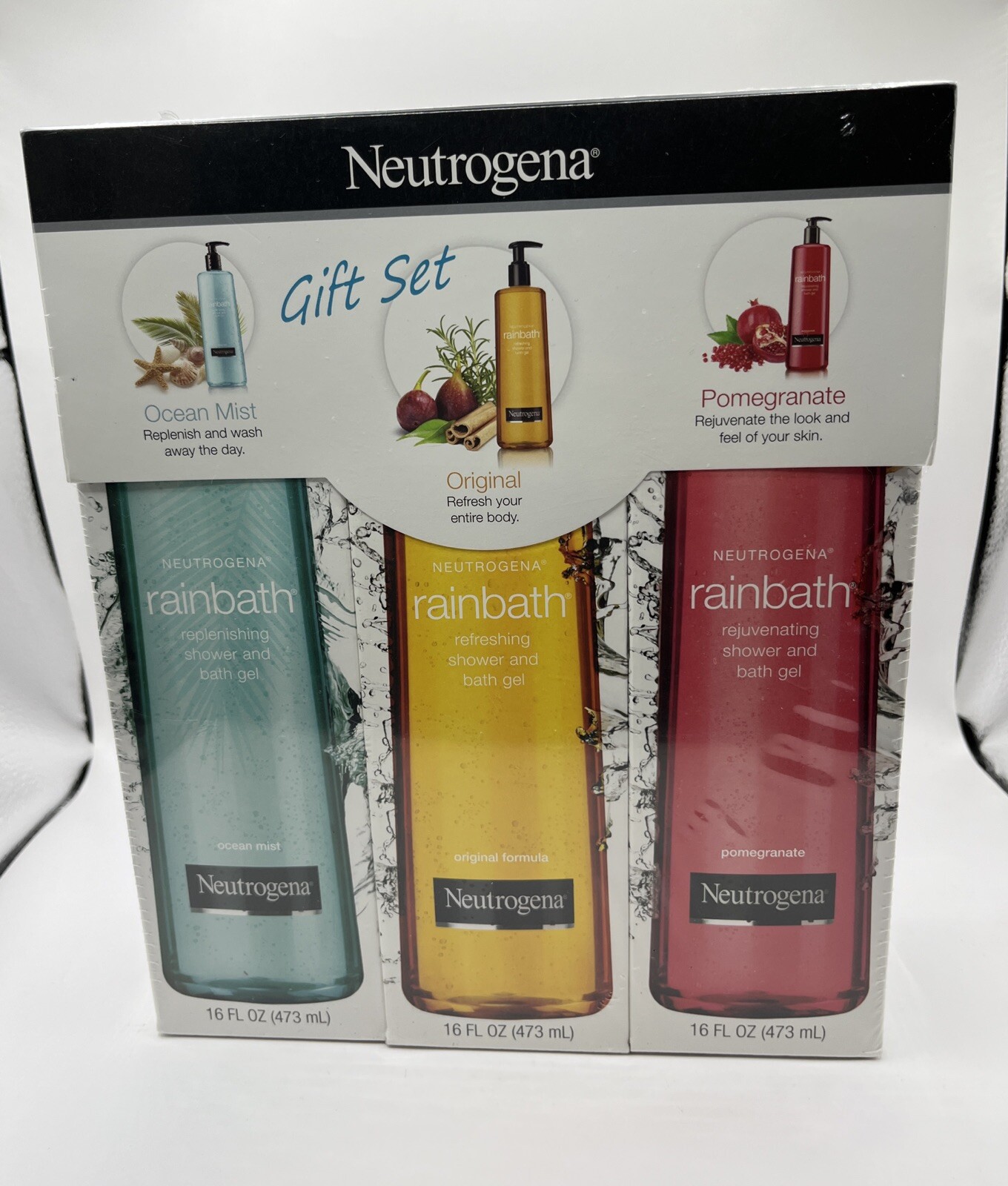 Neutrogena Rainbath paquete múltiple de 3 gel de baño, botellas de 16 fl oz