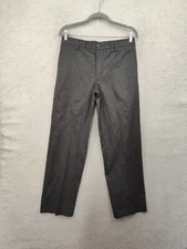 Dockers Men Pants 30x30 Brown Striped Cotton Blend Straight Leg Regular Fit