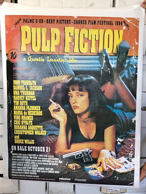 Pulp Fiction Movie Poster 1994 Cannes Film Festival 46X39 Printed
