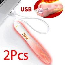 2x White 38℃ Electric DMM USB Heating Pad Heater Keep Warmer Rod Stick Indicator