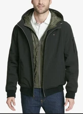EUC XL Tommy Hilfiger Mens Soft-Shell Filled Hooded Bomber Jacket