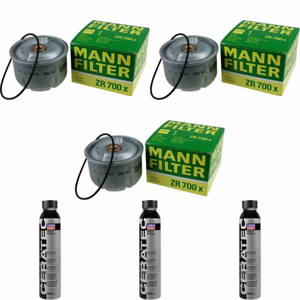 3X MANN-FILTER ÖLfilter FüR Land Rover Defender Station Wagon 2.5 Td5 4X4-image