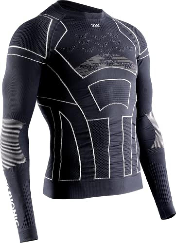 (TG. S) X-BIONIC Moto Energizer 4.0 Shirt, Uomo, Charcoal/Pearl Grey, S - NUOVO