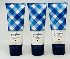 GINGHAM BATH BODY WORKS 24 HOUR MOISTURE ULTRA SHEA BODY CREAM LOTION SET OF 3
