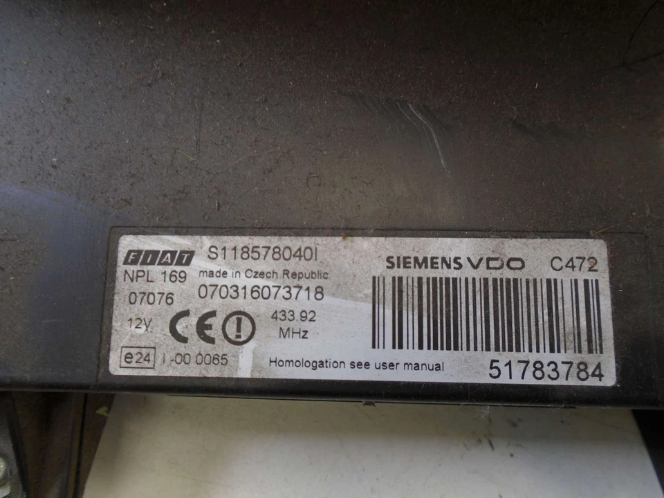 KIT ECU FIAT PANDA 1.2 GASOLINA SEMIAUTOMÁTICO 2004-2011 Foto 3 de 4