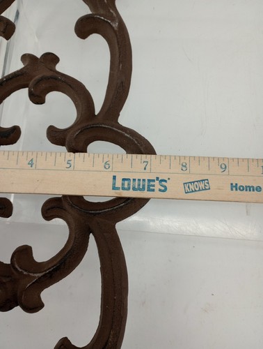 Set 3 Vintage Gusseisen dekorative Schmiedeeisen Teile L 25" kleine 21" - Bild 5 von 10