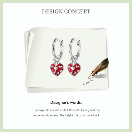 Voroco 925 Sterling Silver Ladybird Ear Clips Earrings Jewelry For Women Party - Picture 12 of 17