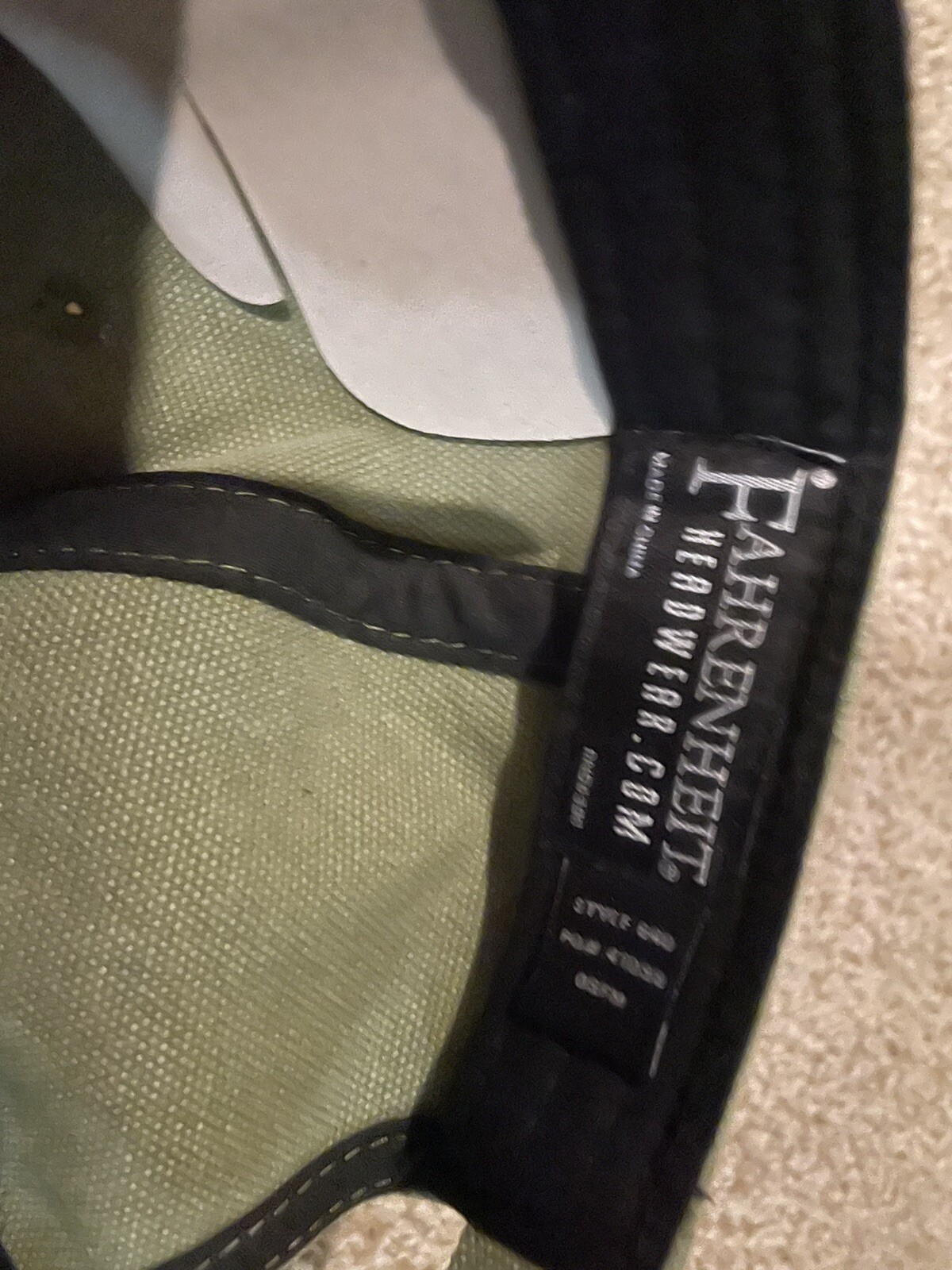 Fahrenheit  Headwear Alaska Baseball Cap Heavyweight Duck Type Fabric. New