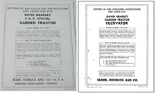 David Bradley Super Power Walking Tractor & Cultivator Paper Owner's Manual Set