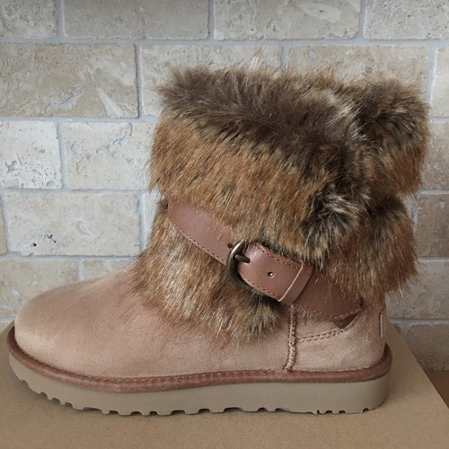 UGG CLASSIC BUCKLE MINI CHESTNUT FAUX 