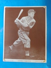 M114 1941 BASEBALL MAGAZINE PREMIUM PHOTO GEORGE MCQUINN trimmed 7.5x9.75
