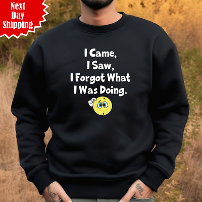 I Came I Saw I Forgot What I Was Doing Sweatshirt bedruckt lustig Witz Unisex Top